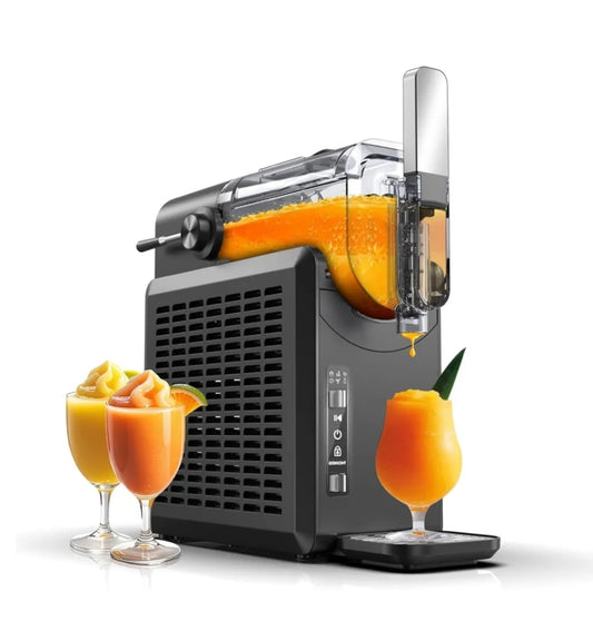 VEVOR Commercial Slushy Machine, 15Lx2 Tank Margarita Maker, 1000W Stainless Steel Smoothie Frozen Drink Maker for Supermarkets Cafés Restaurants Bars Home Use